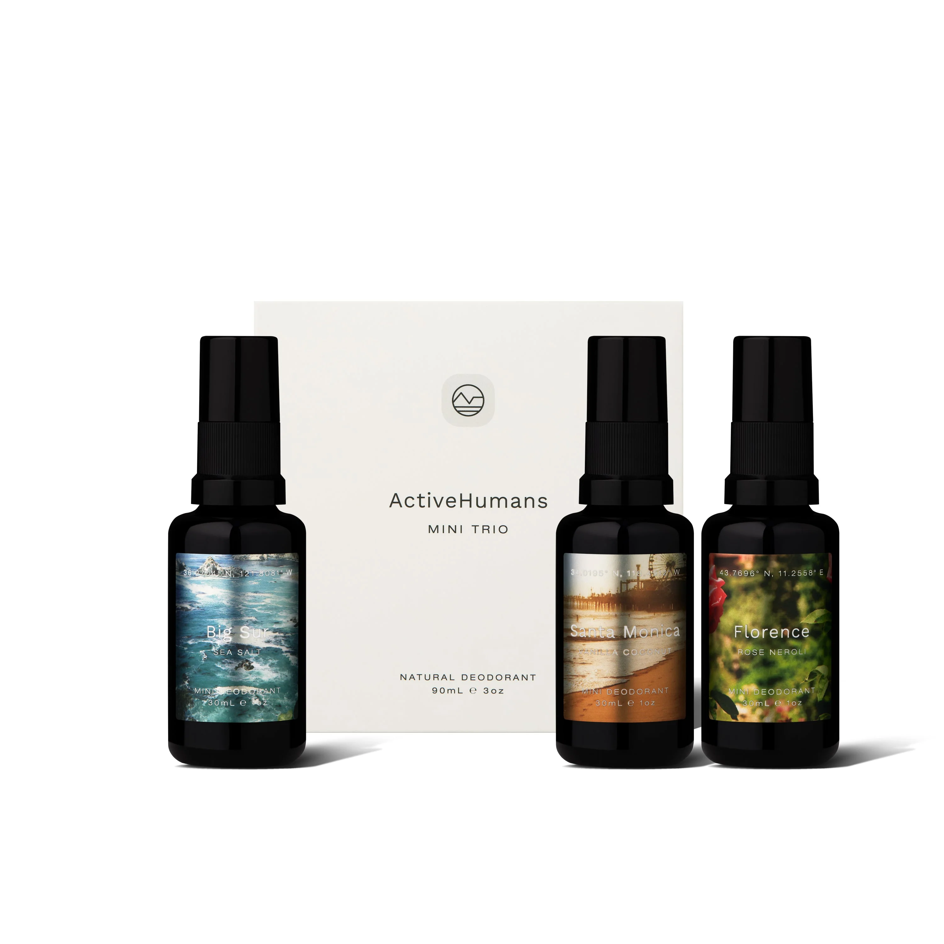 Active Humans Mini Trio (Sea Salt Vanilla Coconut Rose Neroli) 90ml