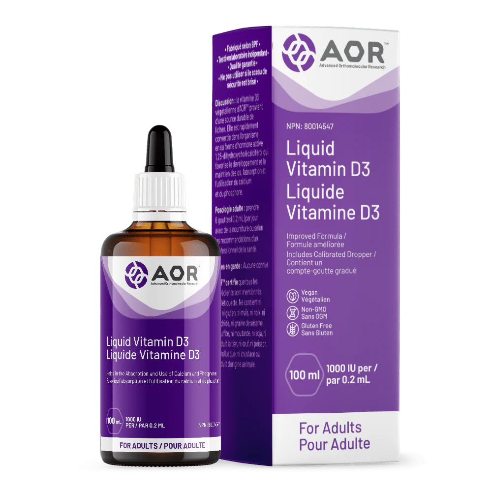 AOR Vitamin D3 Liquid Adult - 100ml - Image 2