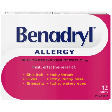 OTC Benadryl Allergy 25mg