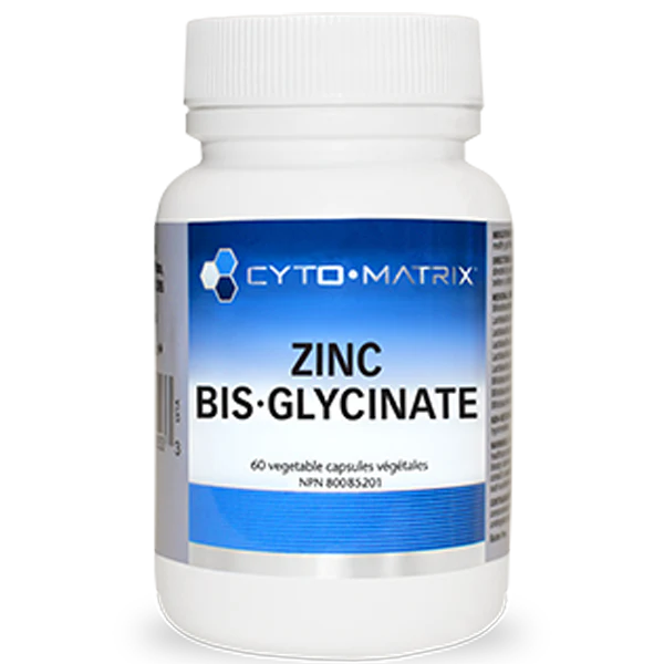 Cyto-Matrix Zinc Bis-Glycinate - 25mg Full Chelate 60 VCaps
