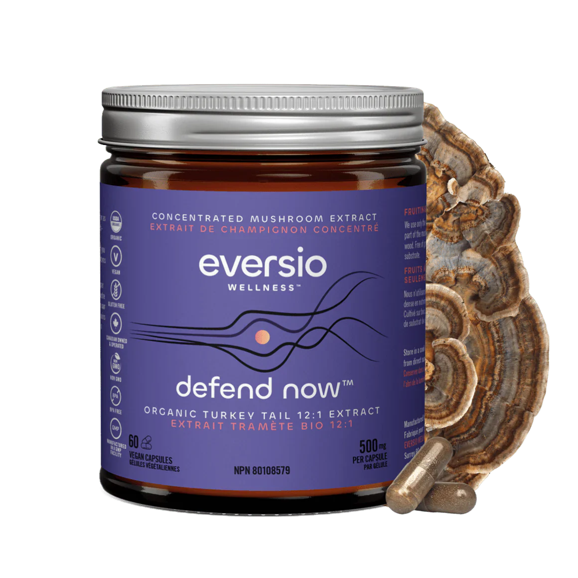 Eversio DEFEND 12:1 Turkey Tail Mushroom Extract - Image 2