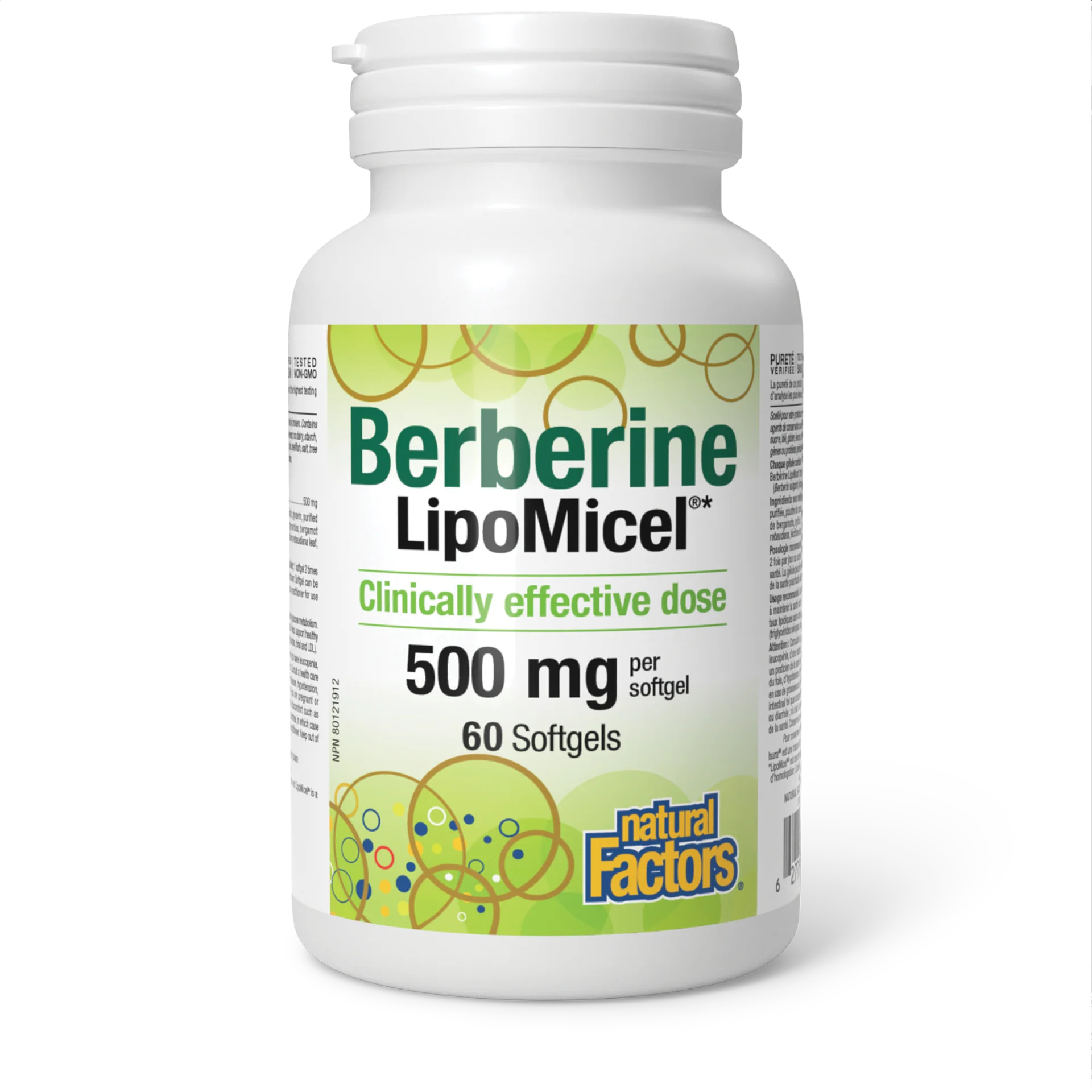 Natural Factors Berberine LipoMicel 500mg