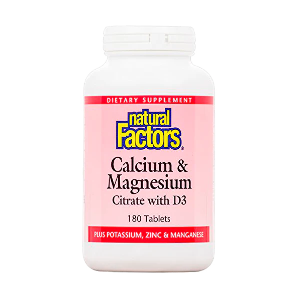 Natural Factors Calcium & Magnesium Citrate D3 180 Tabs