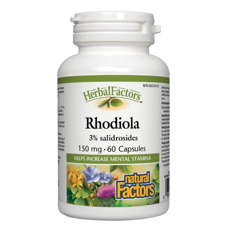 Natural Factors Herbal Factors Rhodiola 60 Caps