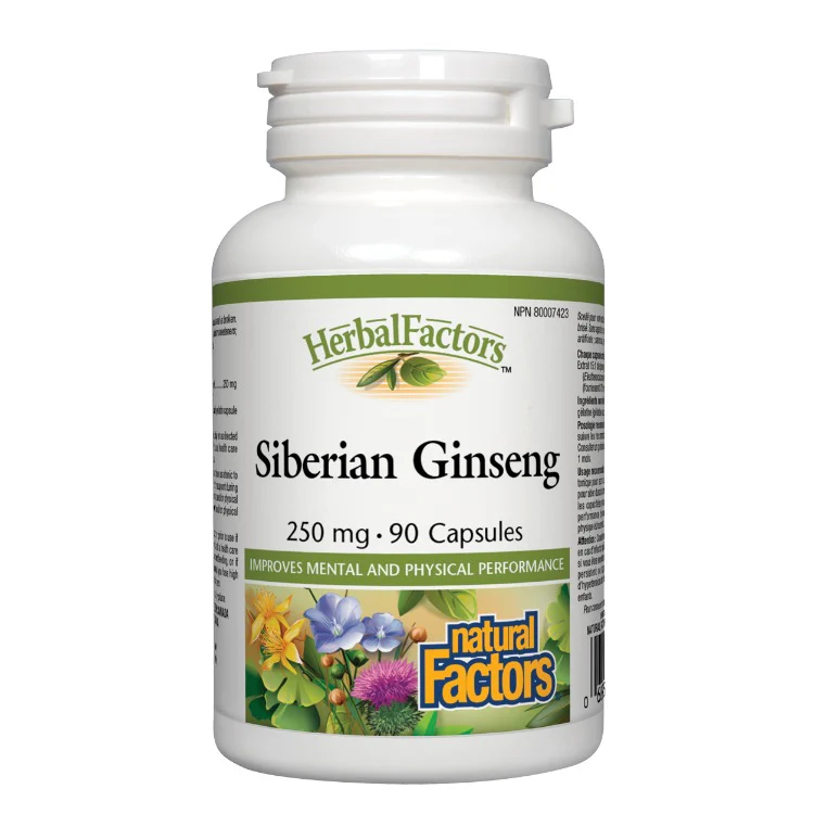 Natural Factors Herbal Factors Siberian Ginseng 90 Caps