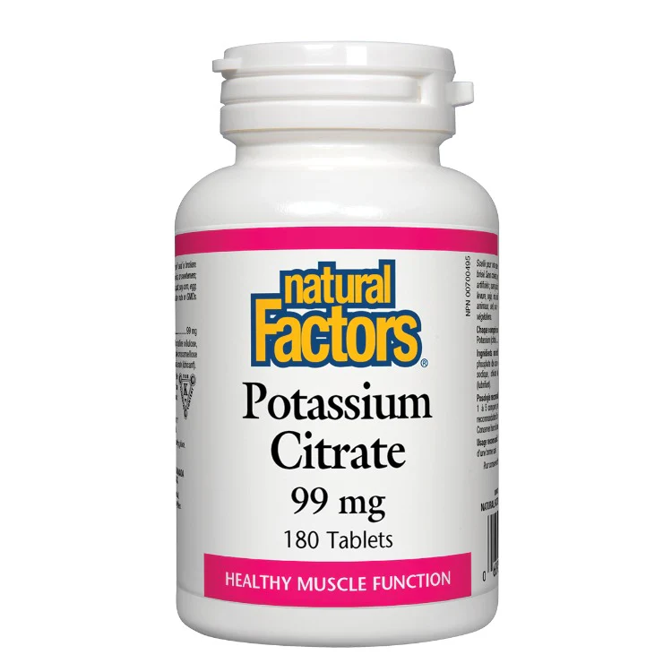Natural Factors Potassium Citrate 180 Tabs