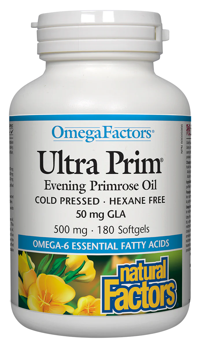Natural Factors Ultra Prim Evening Primrose Oil 500mg - Image 2