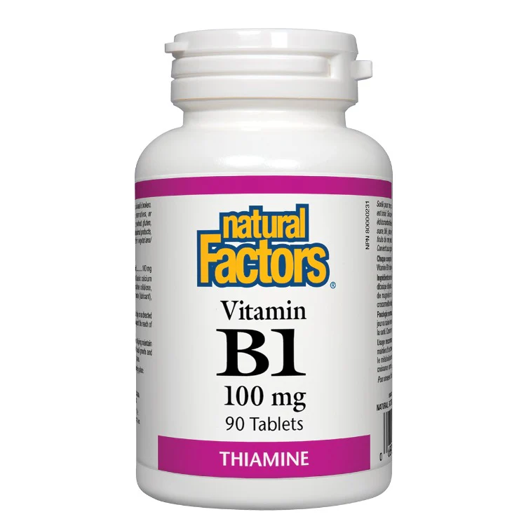 Natural Factors Vitamin B1 100 mg 90 Tabs