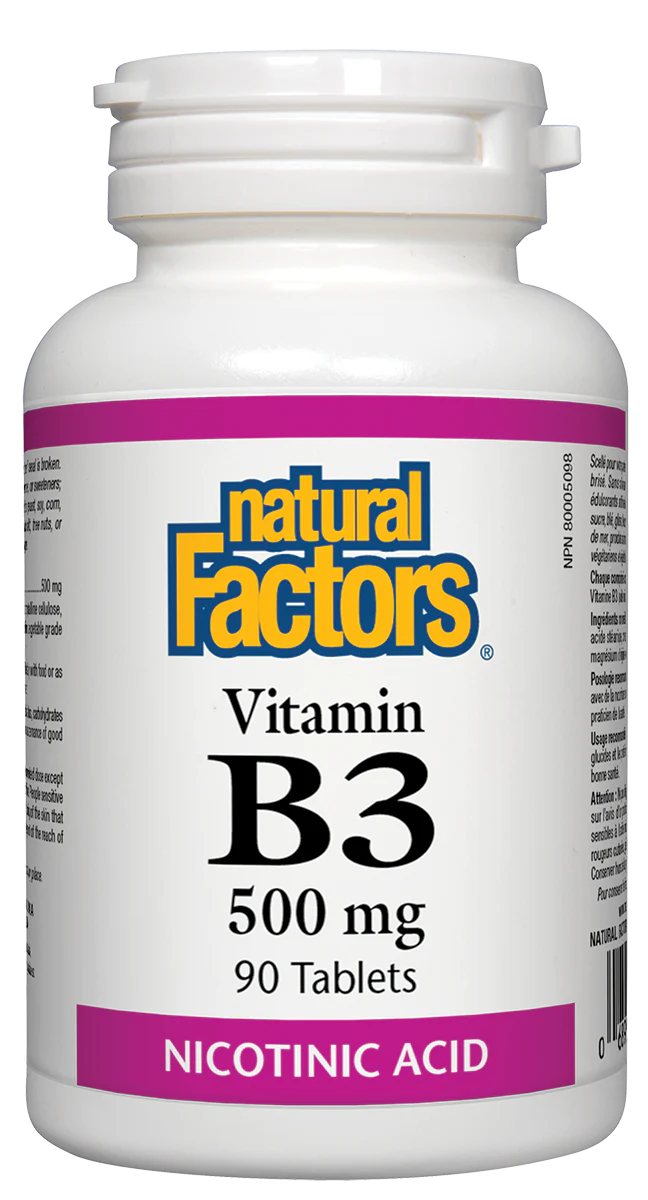Natural Factors Vitamin B3 90 Tabs - Image 2