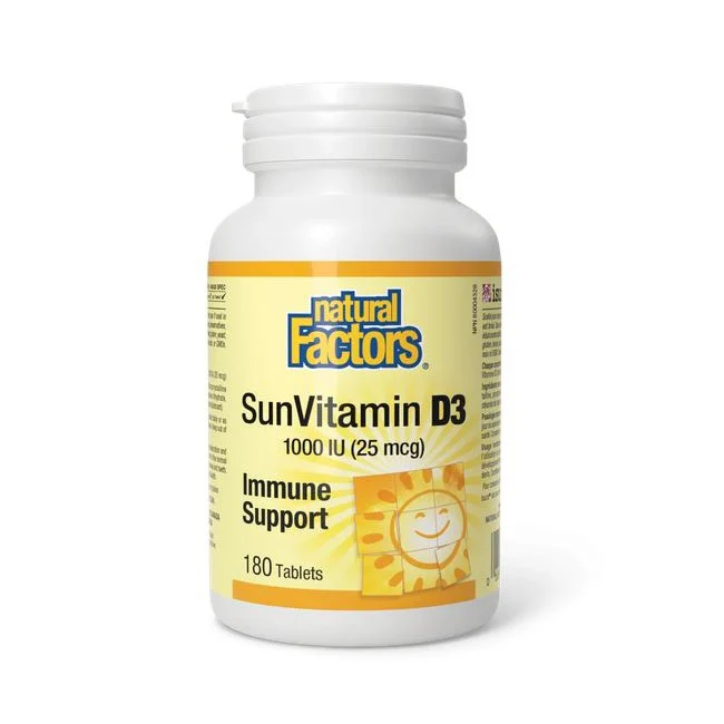 Natural Factors Vitamin D3 180 Tabs