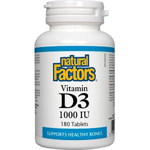 Natural Factors Vitamin D3 180 Tabs - Image 2