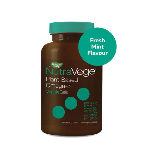 NutraVege Omega-3 Liquid Gels Mint 30sgs - Image 3