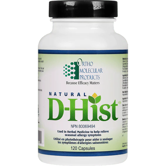 Ortho Molecular Products Natural D-Hist 120 Caps