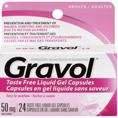 OTC Gravol 50 mg 24 Sgs