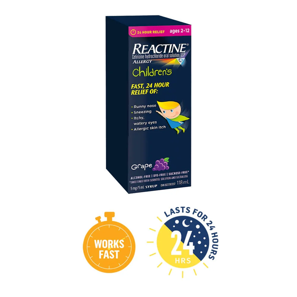 OTC Reactine Children's Allergy Grape 118 ml