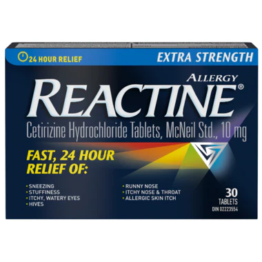 OTC Reactine Extra Strength Allergy Relief 10 mg - Image 2