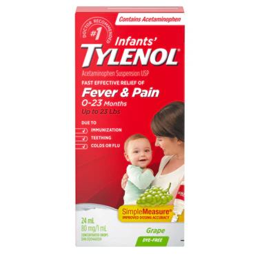 OTC Tylenol Infants Grape 80 mg 24ml