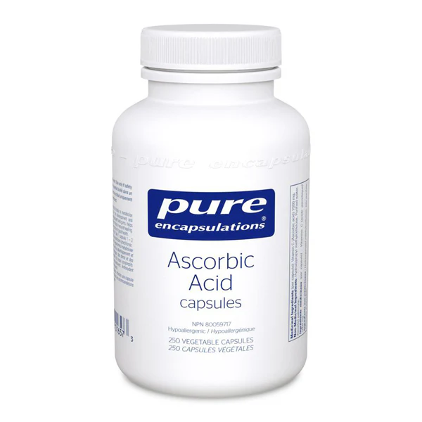 Pure Encapsulations Ascorbic Acid Capsules 250 Caps