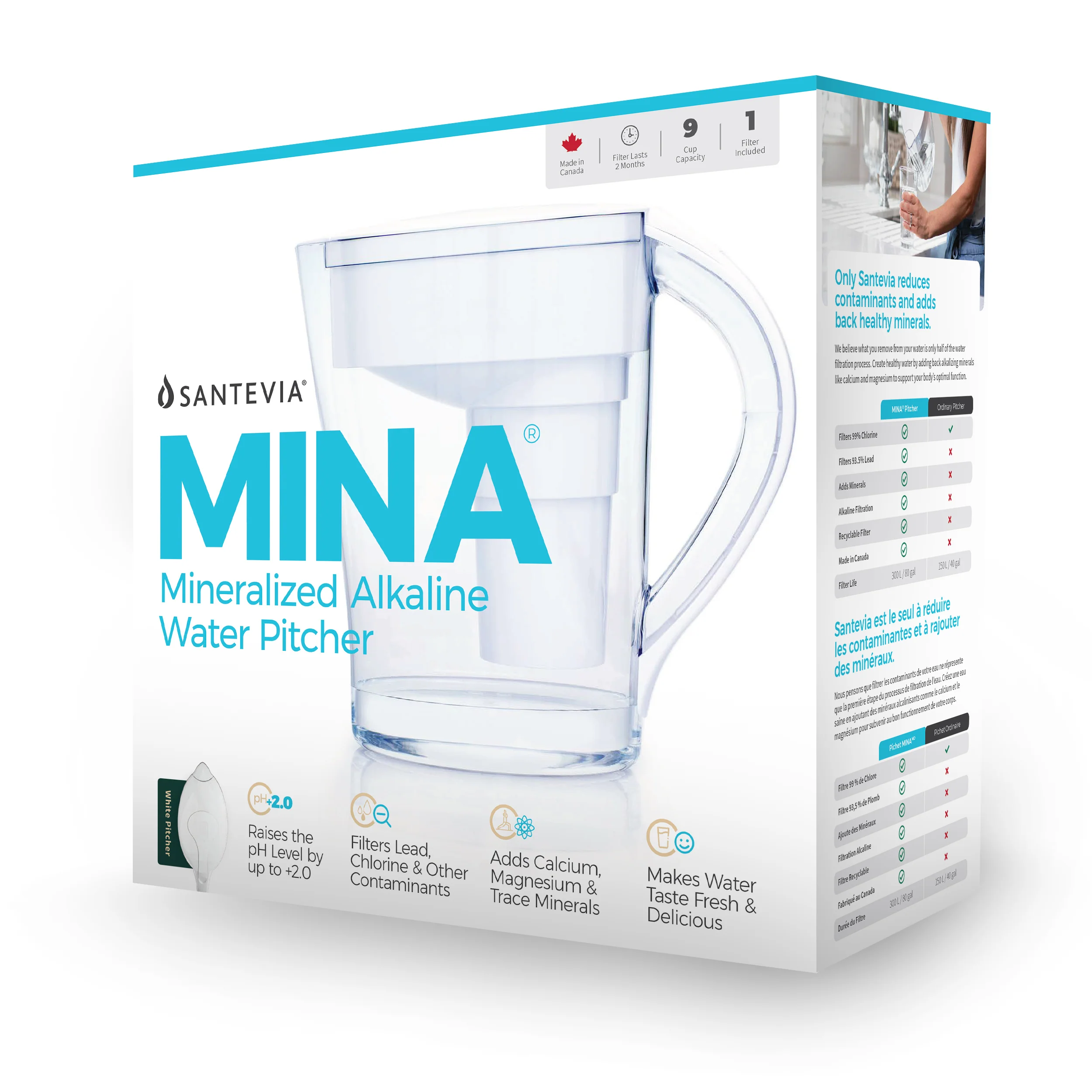 Santevia MINA Alkaline Pitcher