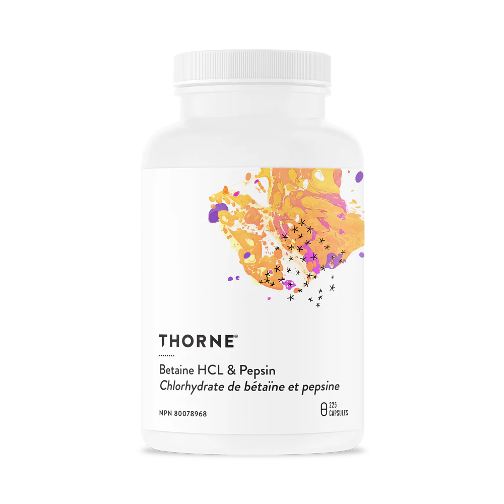 Thorne Betaine HCL & Pepsin 225 Caps