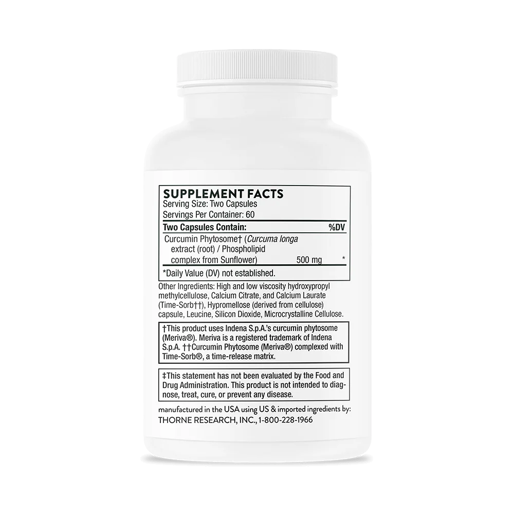 Thorne Curcumin Phytosome SR 120 Caps - Image 2